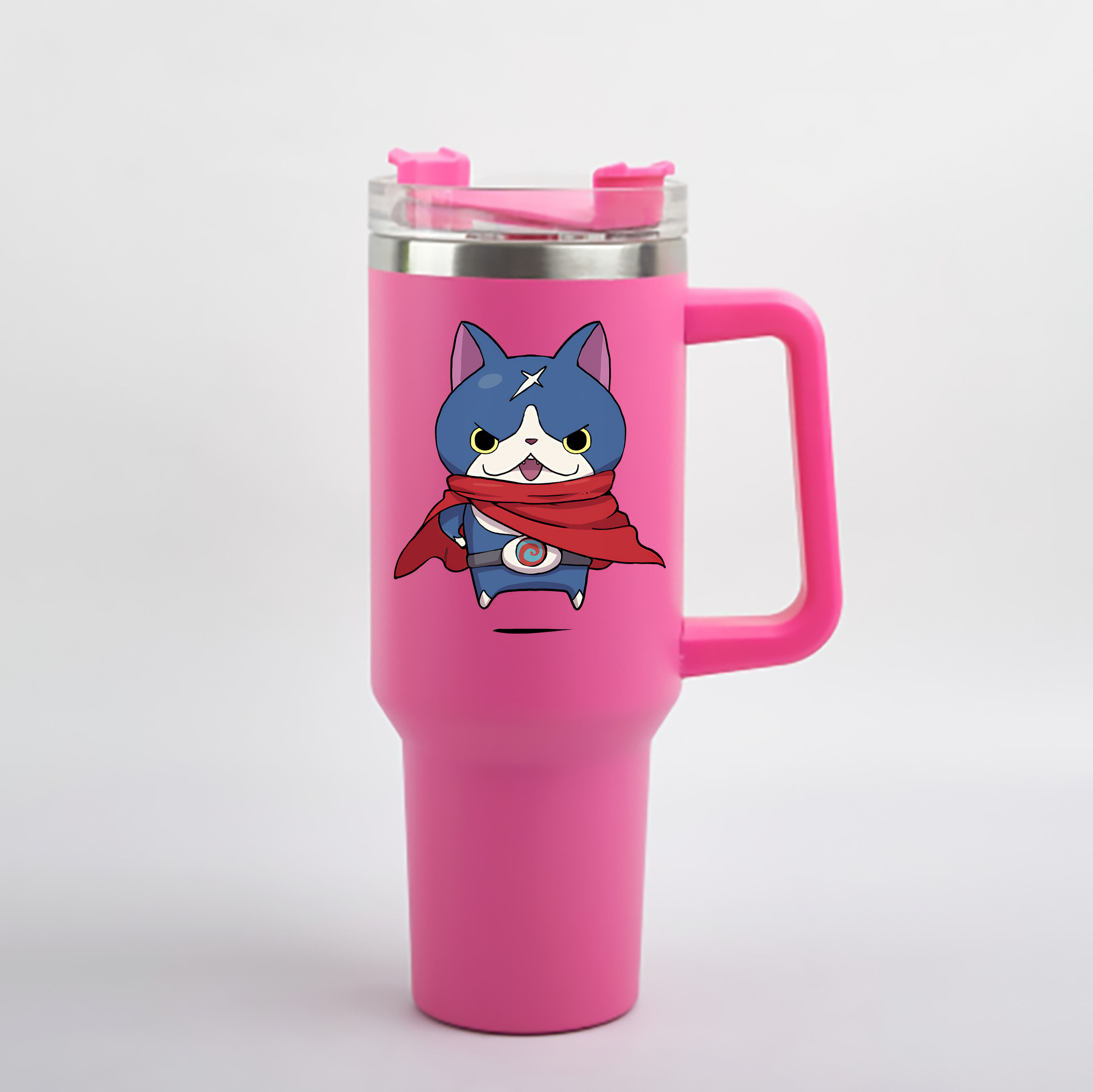 （画像用） 妖怪ウォッチ Yo-kai Watch 1200mL車用タンブラー - クリスタルステッカー（プラスチックストロー付き）